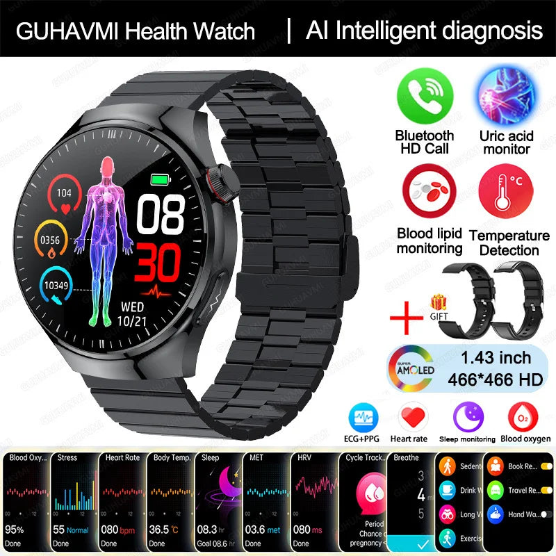 2025 Smart Health Watch with Blood Oxygen and ECG - Smarsty