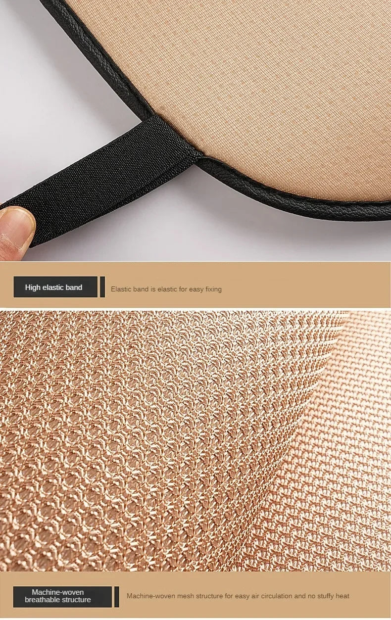 Breathable Ice Silk Car Seat Cushion Non-slip and Wear-resistant Solid Color Ice Silk Car Seat Cover, Universal Fit Most Cars