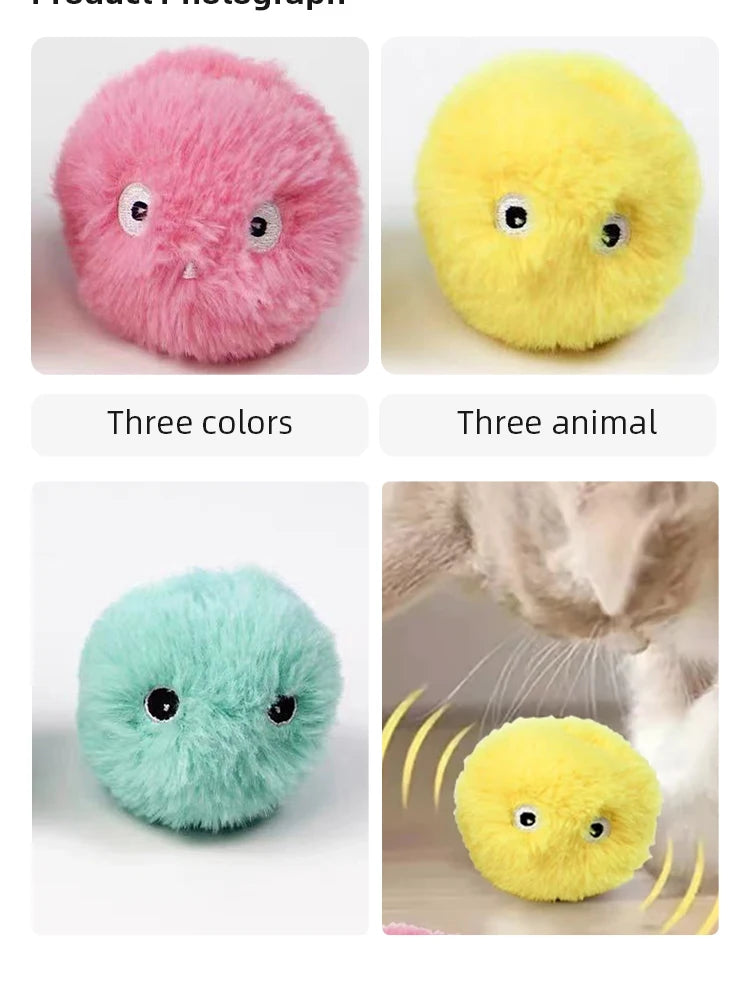 Interactive Cat Toy Ball with Sound and Catnip - Smarsty