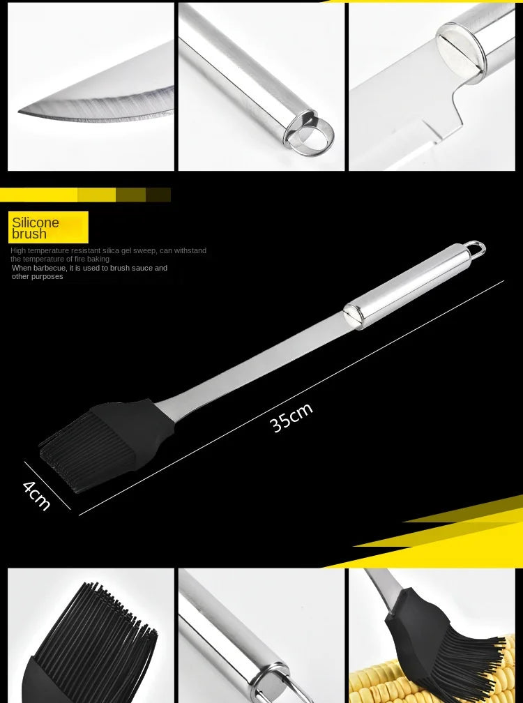 Stainless Steel BBQ Tool Set With Portable Storage Bag - Smarsty