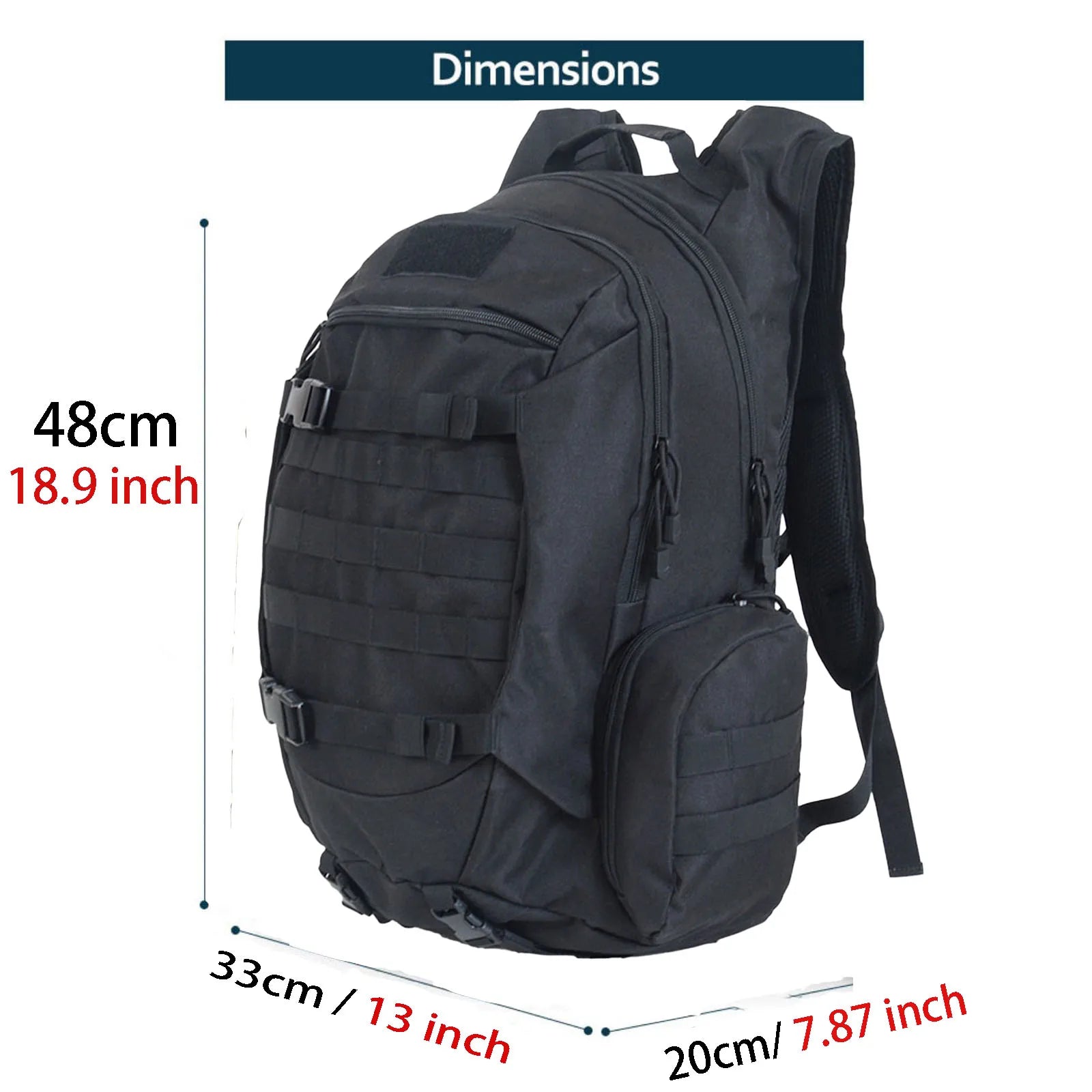 45L Waterproof Fishing Hunting Backpack Outdoor Rucksacks Tactical Sports Camping Hiking Trekking Bags - Smarsty