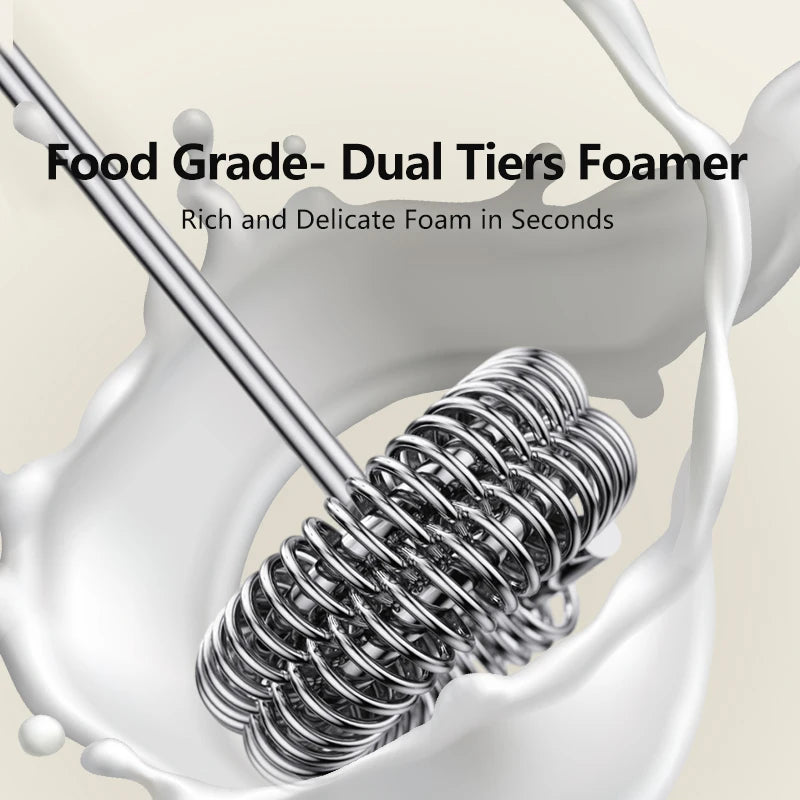 HOT Electric Milk Frother + Egg Beater Wireless Type-C Charging 3 Speeds Mini Handheld Foam Maker Coffee Whisk Cooking Tools - Smarsty