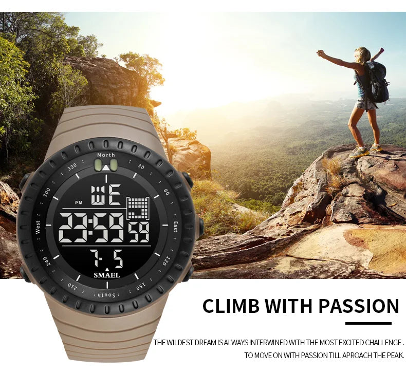 SMAEL Waterproof Digital Sports Watch with Big Dial - Smarsty