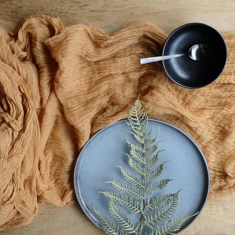 Semi-Sheer Gauze Table Runner for Vintage Weddings - Smarsty