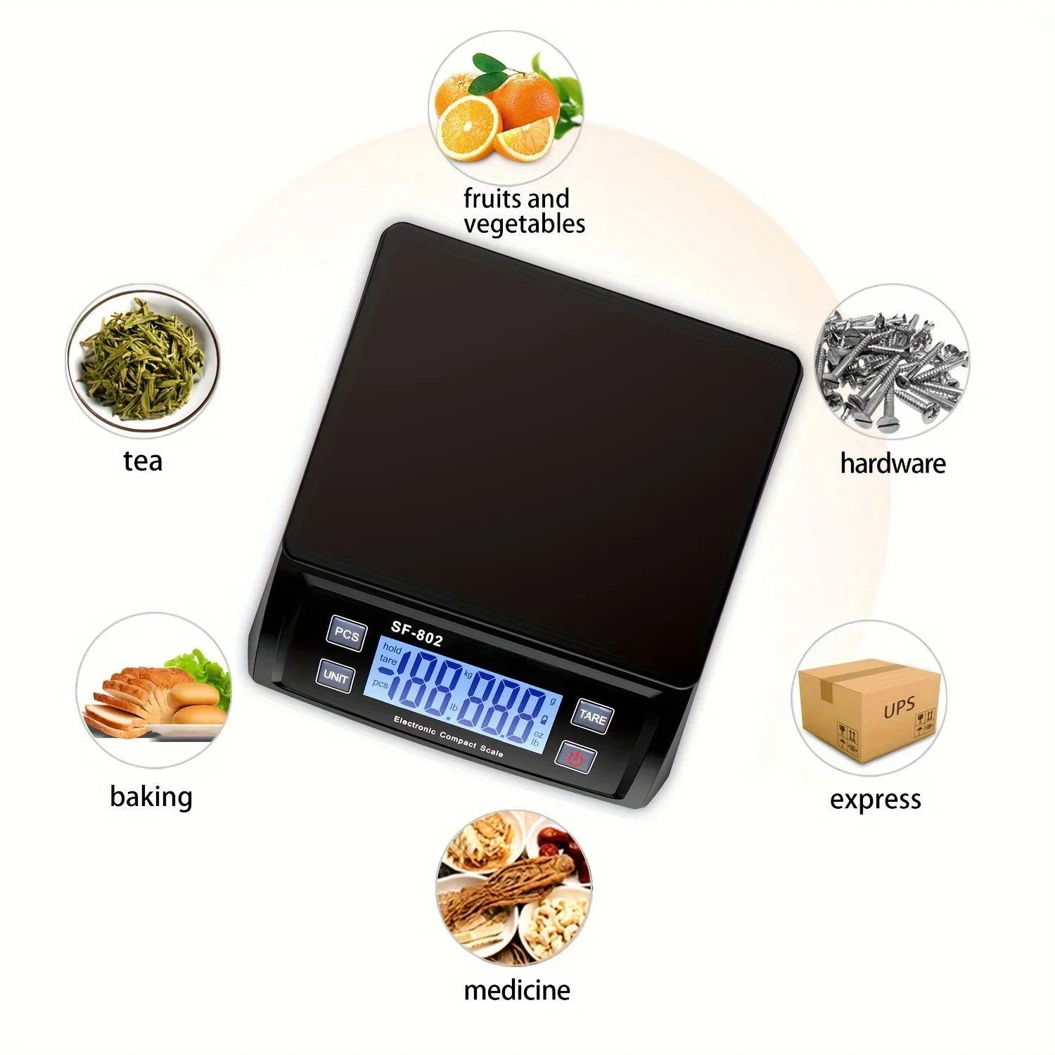 30KG/1G Digital Electronic Kitchen Scale Household Electronic Balance Scale Weight Balance Food Scale with LCD Digital Scale by Smarsty