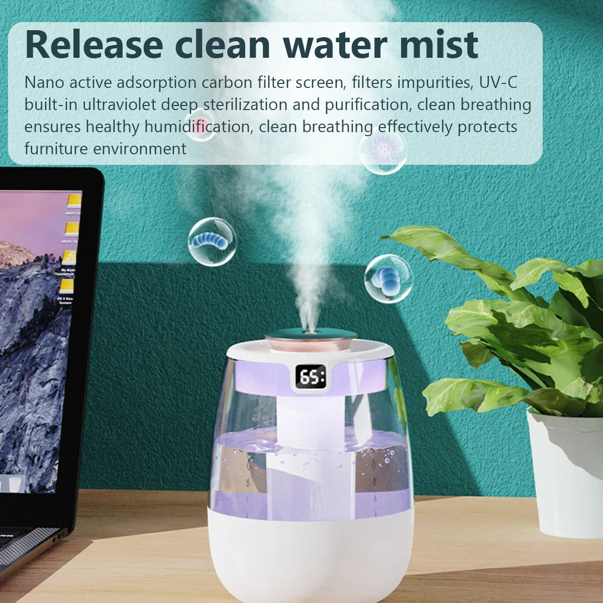 1.3L Double Spray Cool Mist Humidifier and Diffuser - Smarsty