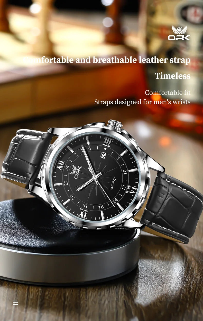 OPK Steel Belt Dual Calendar Men's Quartz Watch - Smarsty