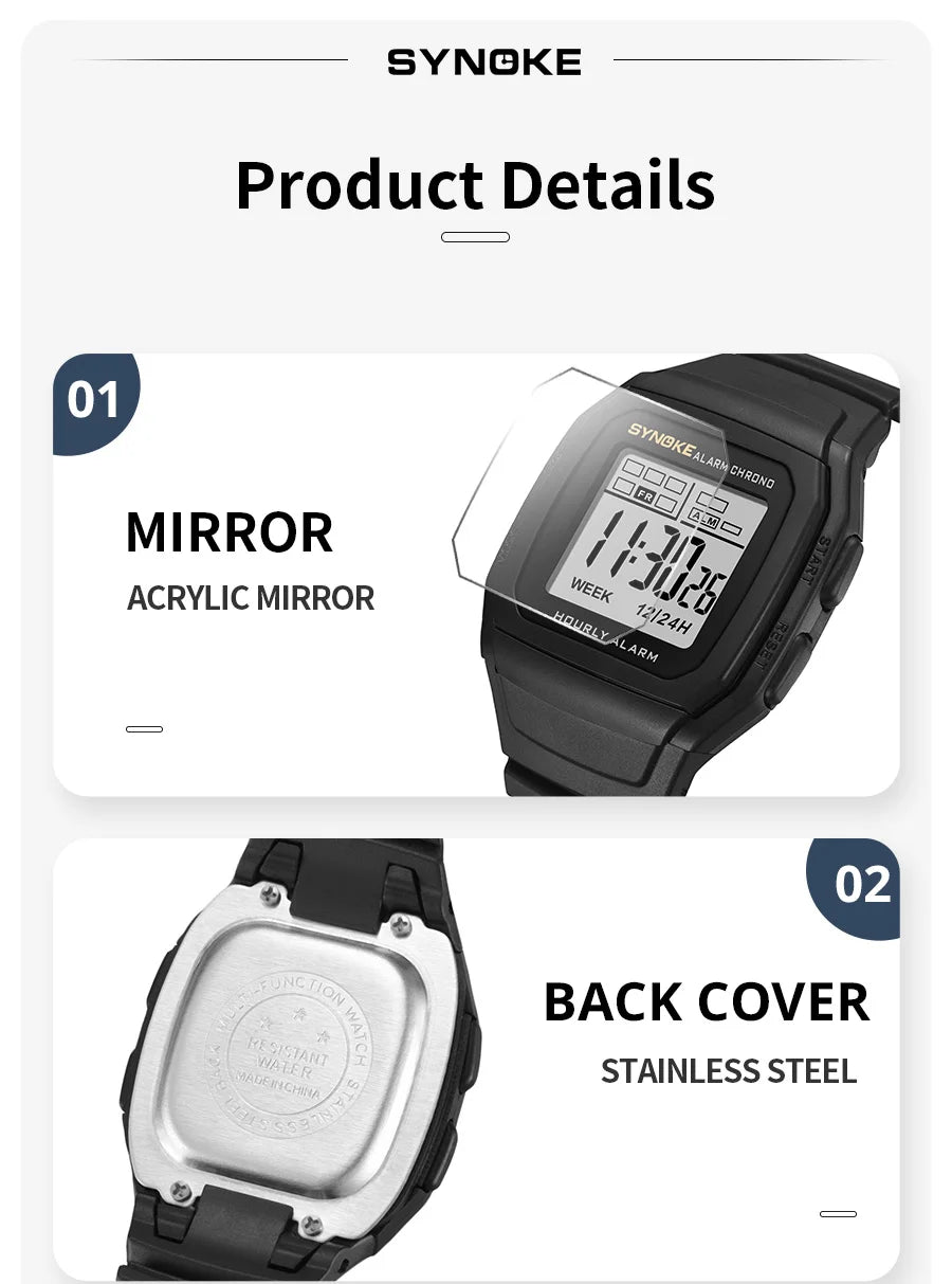 SYNOKE Waterproof Digital Sports Watch for Boys - Smarsty