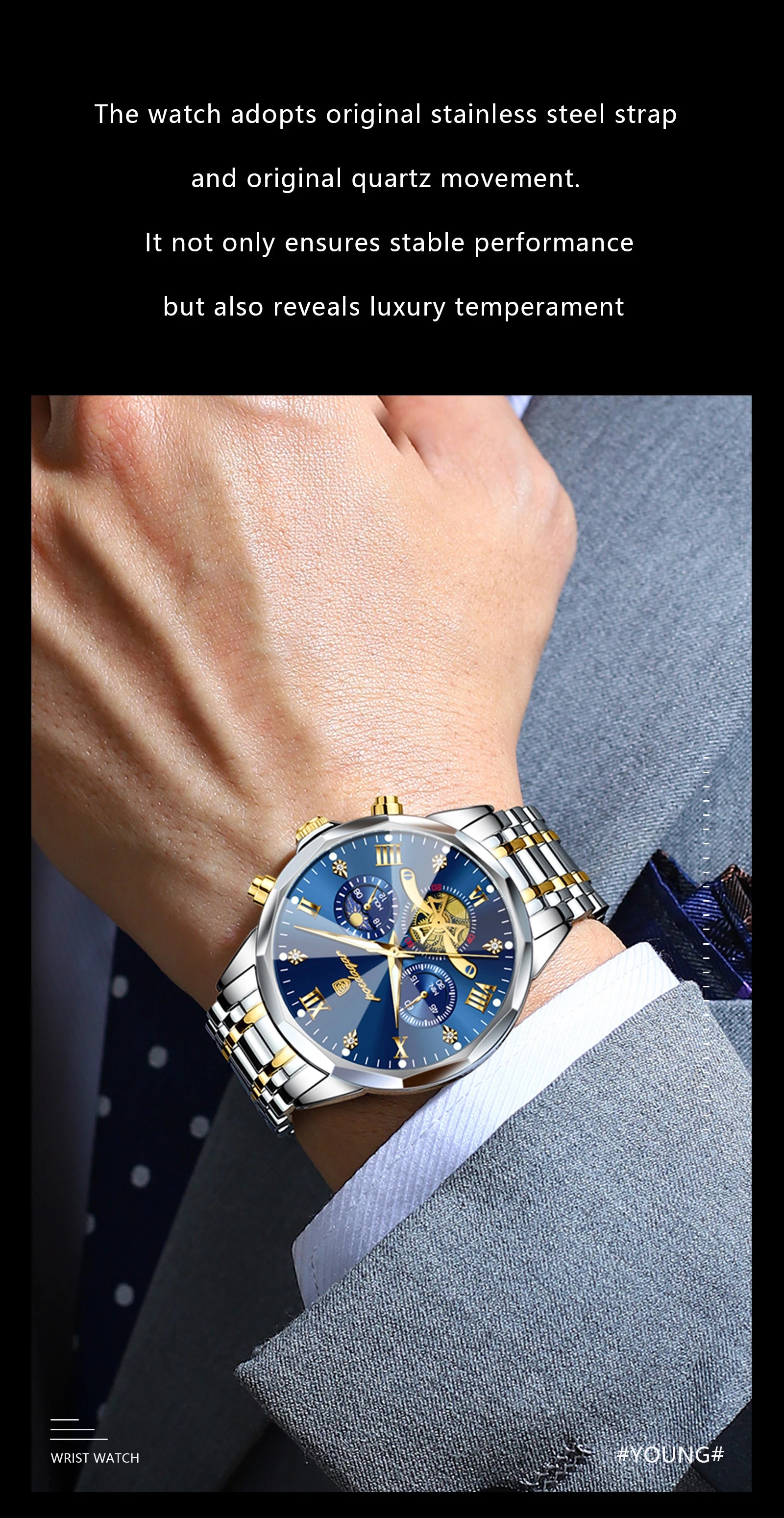 Luxury Waterproof Men's Chronograph Watch with Luminous Features - Smarsty