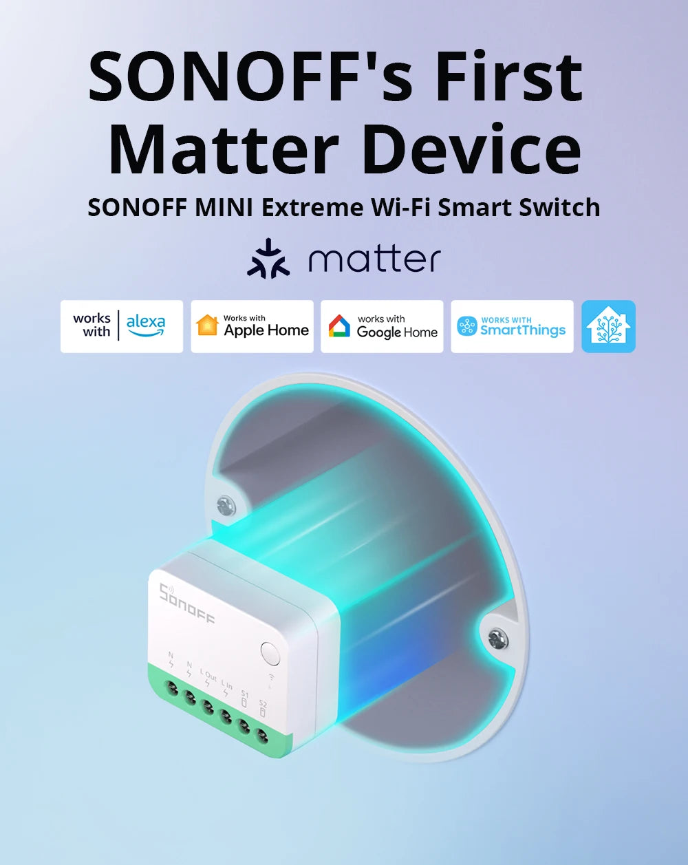 Sonoff Mini R4 WiFi Smart Light Switch Compatible with Alexa - Smarsty