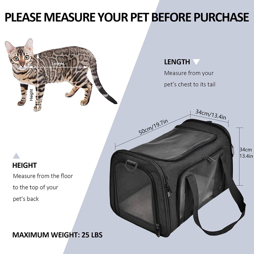 Airline Approved Soft Dog Carrier Backpack for Travel - Smarsty