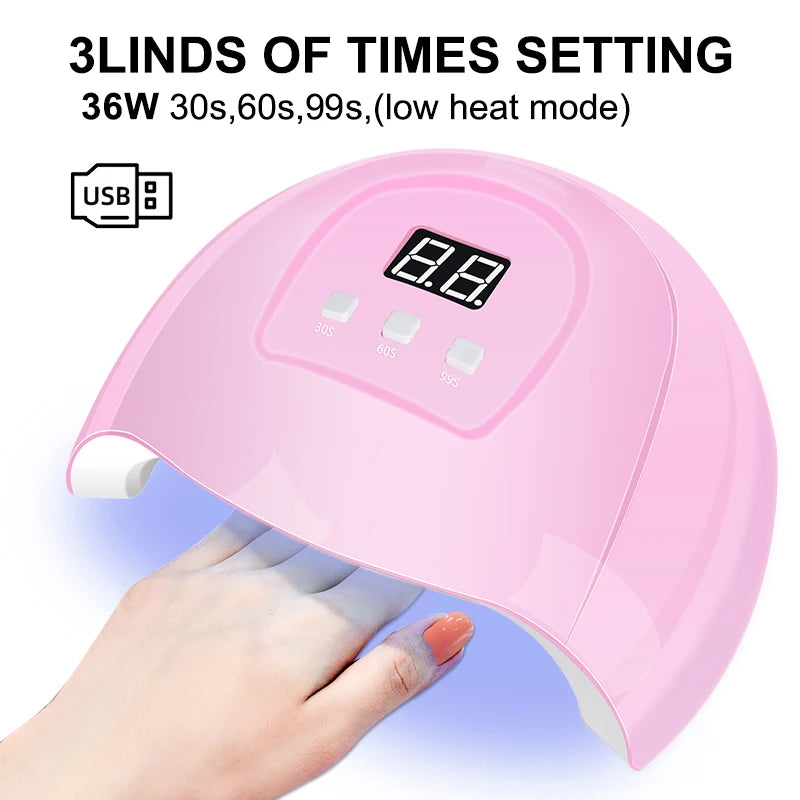 Gel Nail Polish Kit With UV Lamp And Drill - Smarsty