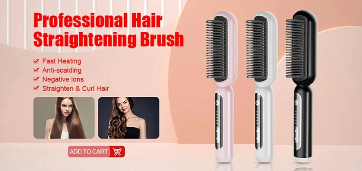 Pink Ceramic Flat Iron for Smooth Hair Finish - Smarsty