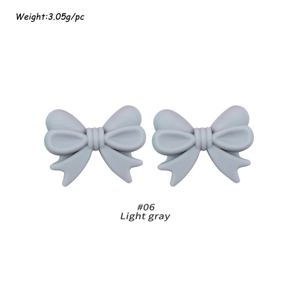 10pcs Silicone Bowknot Beads for DIY Jewelry Making - Smarsty