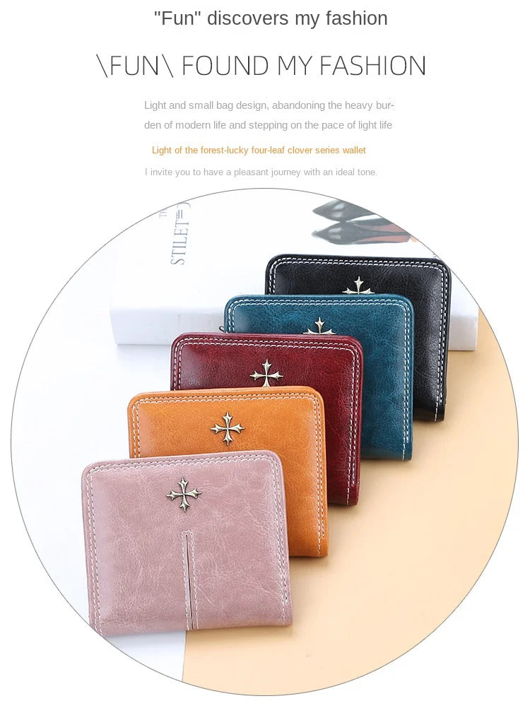 2023 New Mini Women Wallets Free Name Engraving Fashion Small Wallets Zipper PU Leather Quality Female Purse Card Holder Wallet