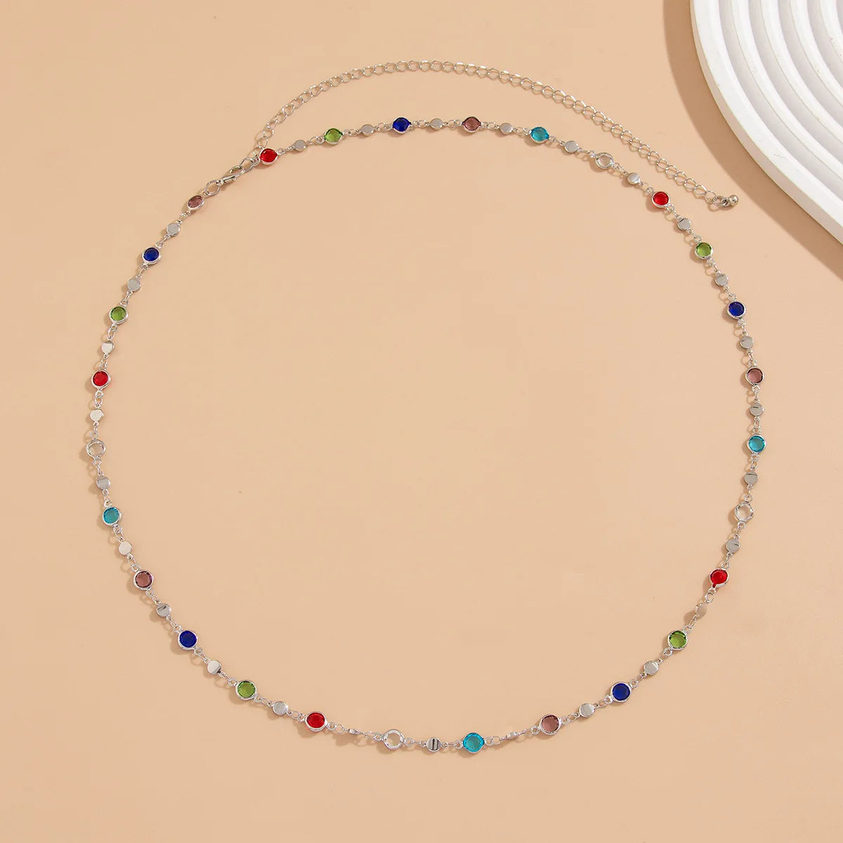 Fashion Colored Glass Crystal Waist Chain for Women - Smarsty