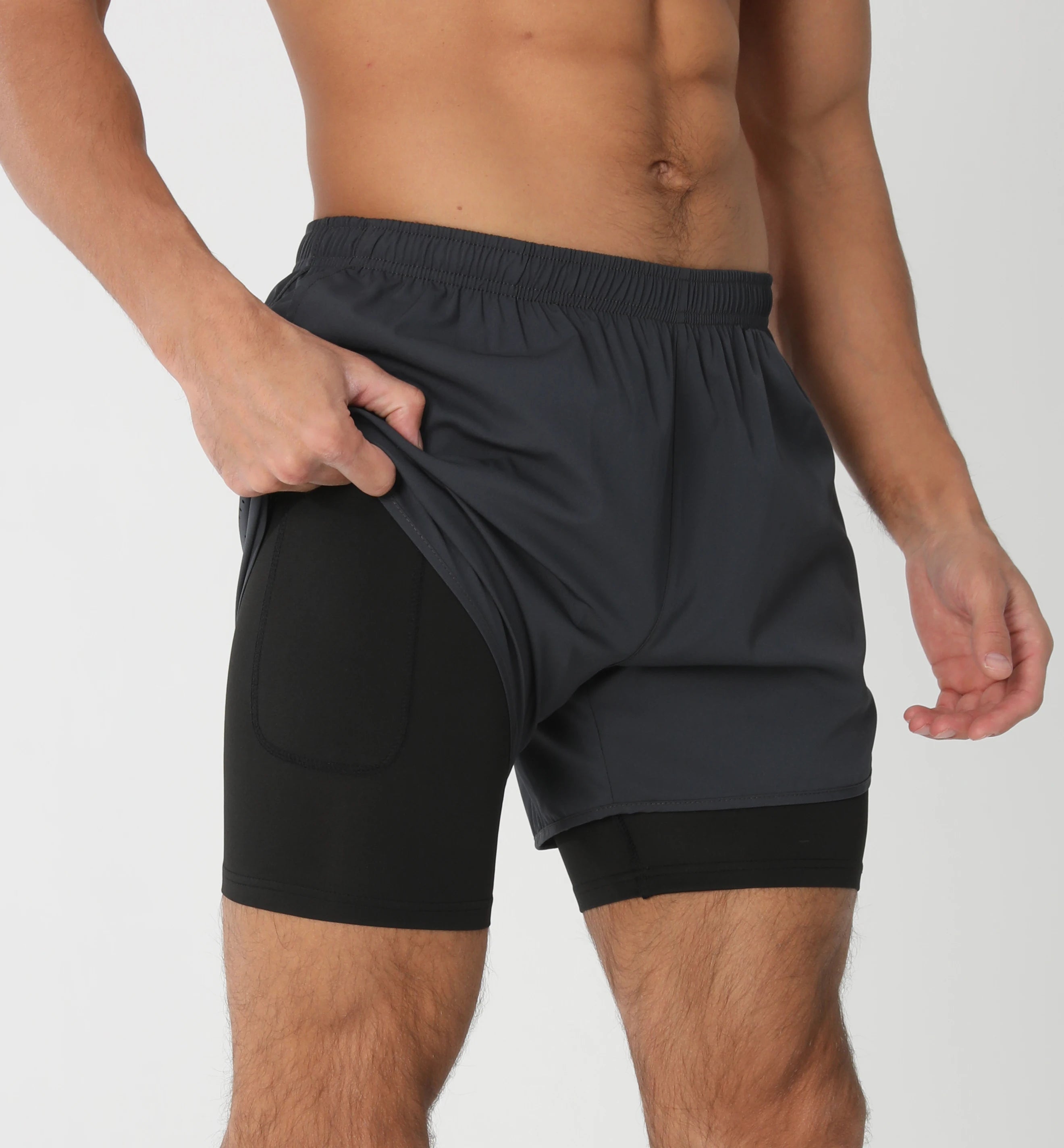 Gym Shorts Men Running Shorts with Liner Pockets Towel Loop Quick Dry Lightweight Workout Men's Breathable Athletic Sport Shorts - Smarsty