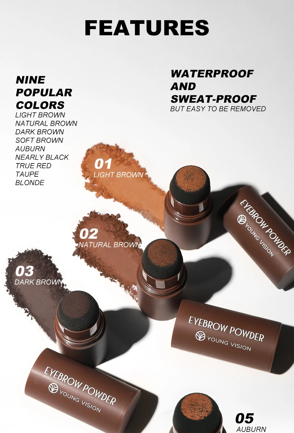 Eyebrow Stamp Stencil Kit for Long-Lasting Waterproof Makeup - Smarsty