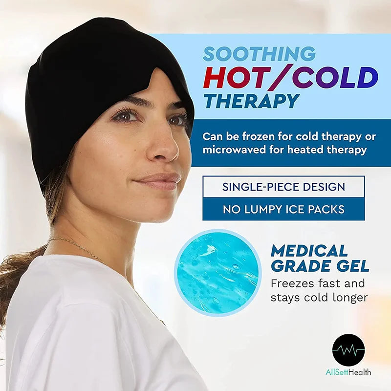 Migraine Relief Cold Ice Head Wrap Face Mask - Smarsty