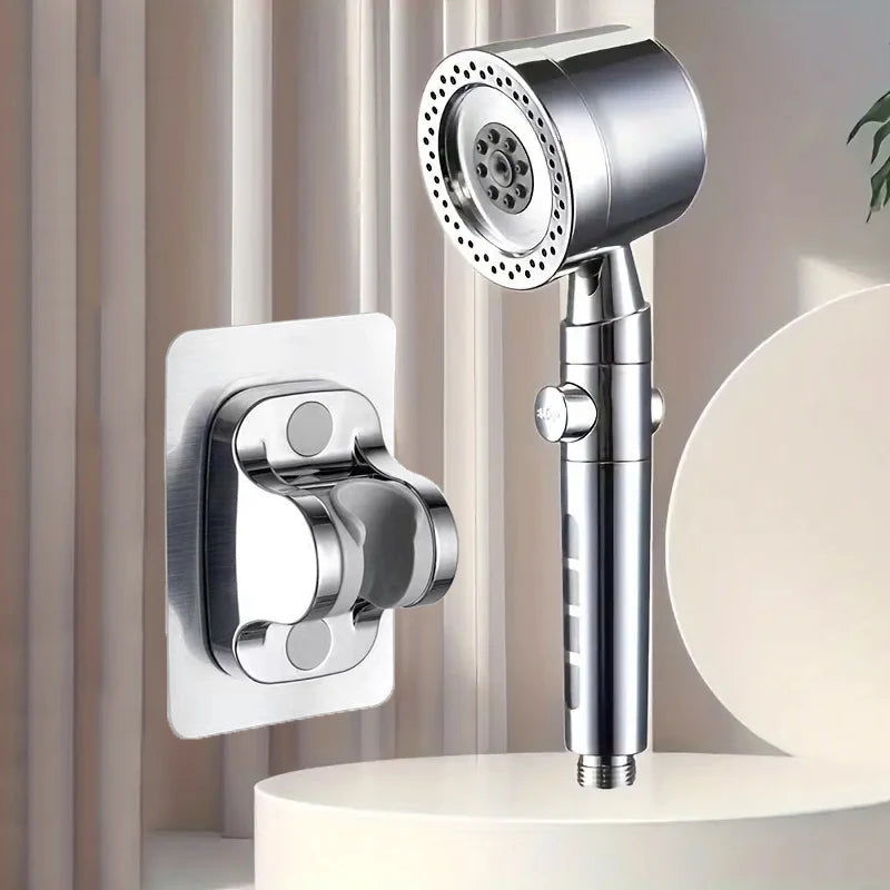 New High Pressure Water Saving Filter Shower Head 5 Modes Handheld Shower Head One Button Stop Bathroom Accessories Set - Smarsty