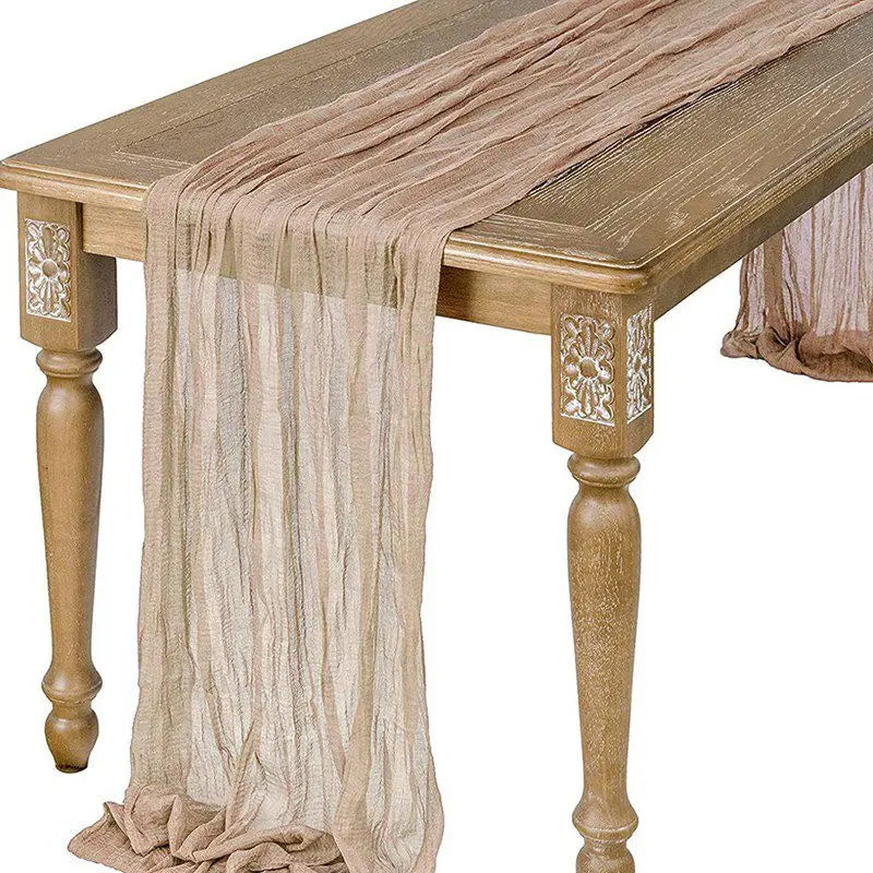 Semi-Sheer Gauze Table Runner for Vintage Weddings - Smarsty