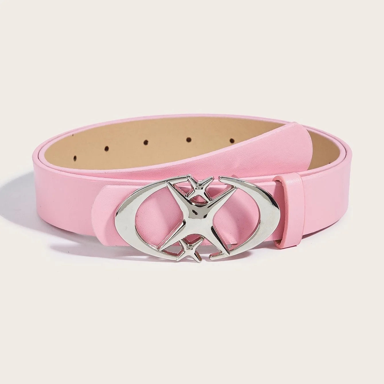 Stylish Oval Metal Buckle Belt Durable Unisex Fashion Accessory - Smarsty