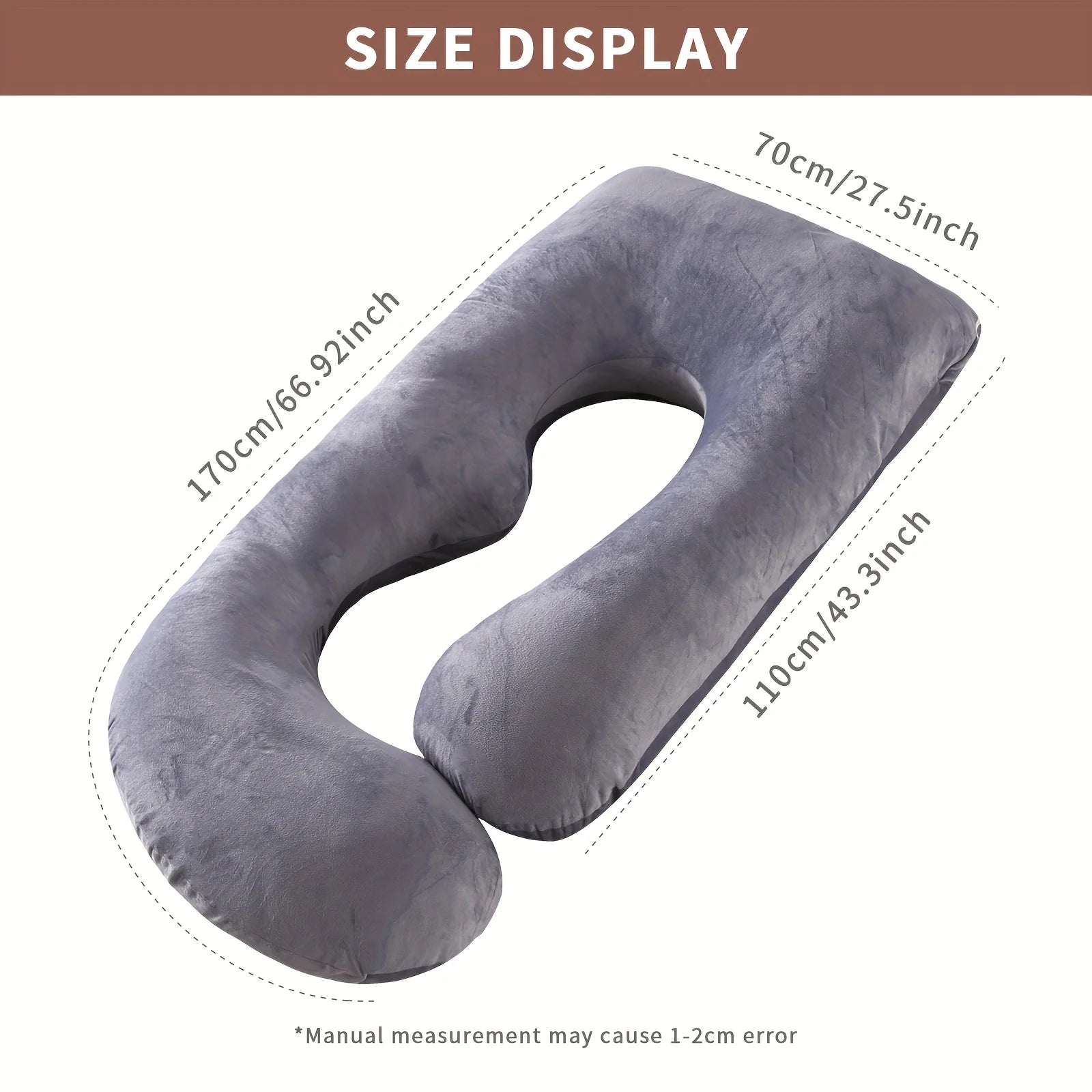 Detachable Maternity Pillow - G-Shaped Crystal Velvet Lumbar Support Cushion for Pregnant Side-Lying