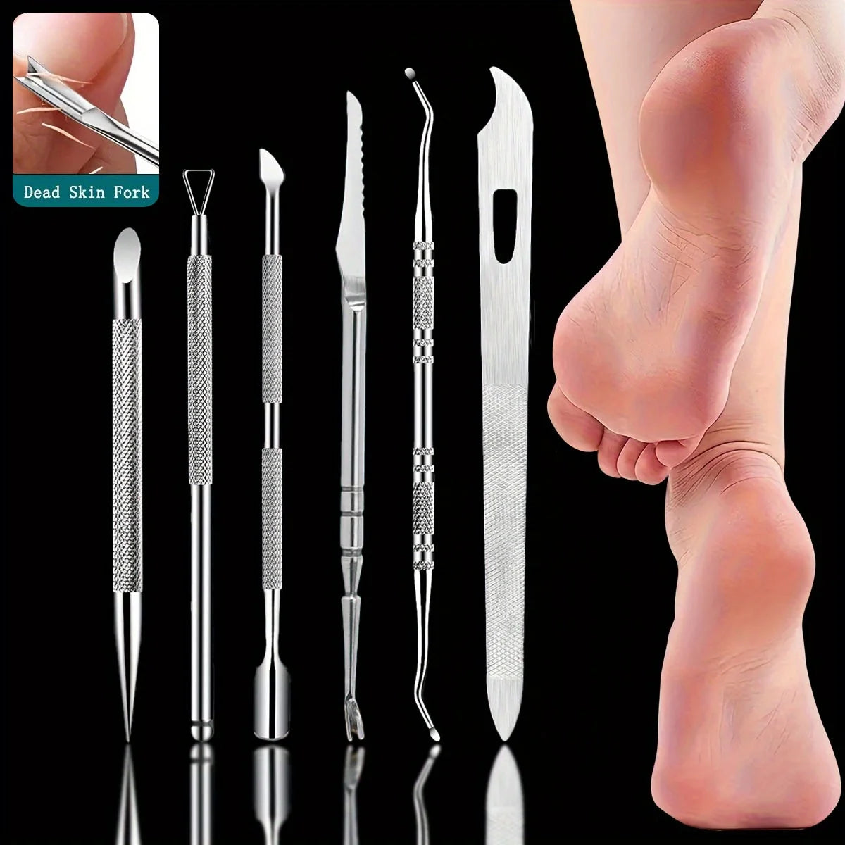Stainless Steel Cuticle Remover Set for Manicure and Pedicure - Smarsty