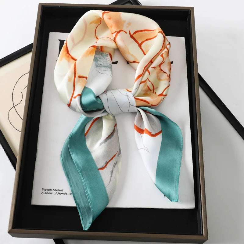 Luxury Silk Satin Scarf for Women with Sun Protection - Smarsty