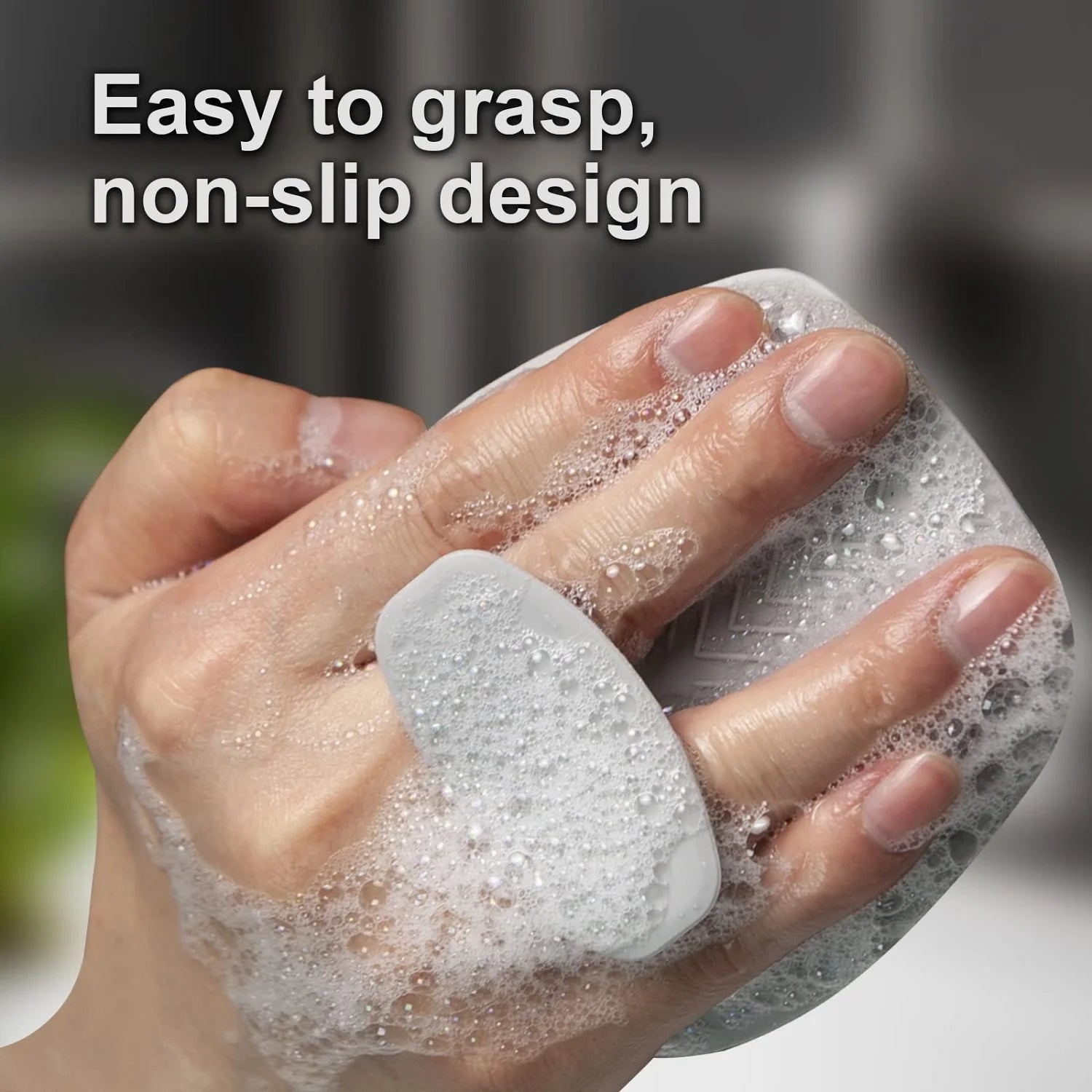 Exfoliating Silicone Brush Cleanser with No Slip Handle - Smarsty
