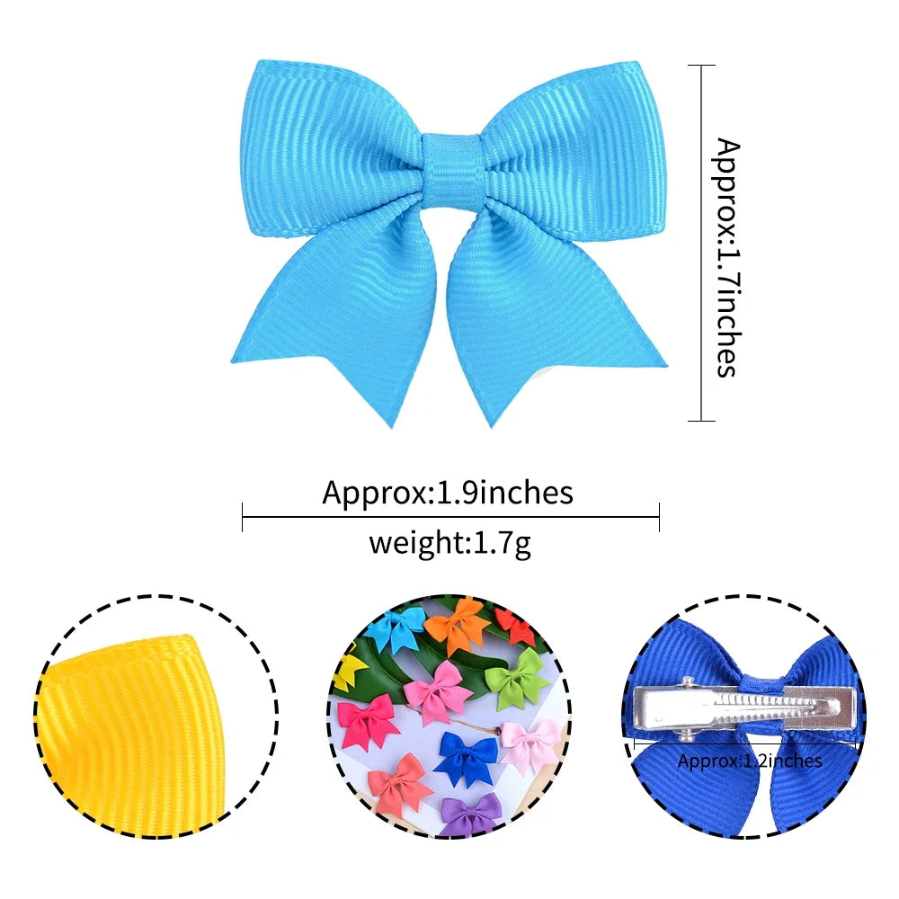 Handmade Kids Bow Hair Clips Set Soft Comfortable Durable - Smarsty