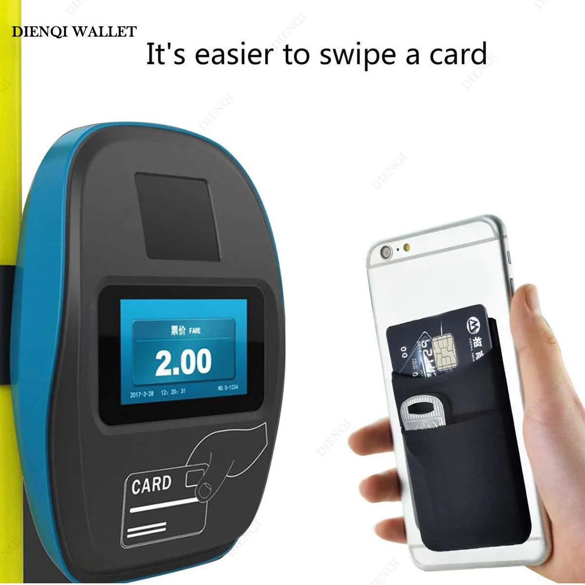 Fashion Elastic Cloth Cell Phone Card Holder Mobile Phone Wallet Case Credit ID Card Holder Adhesive Sticker Pocket Money Bag