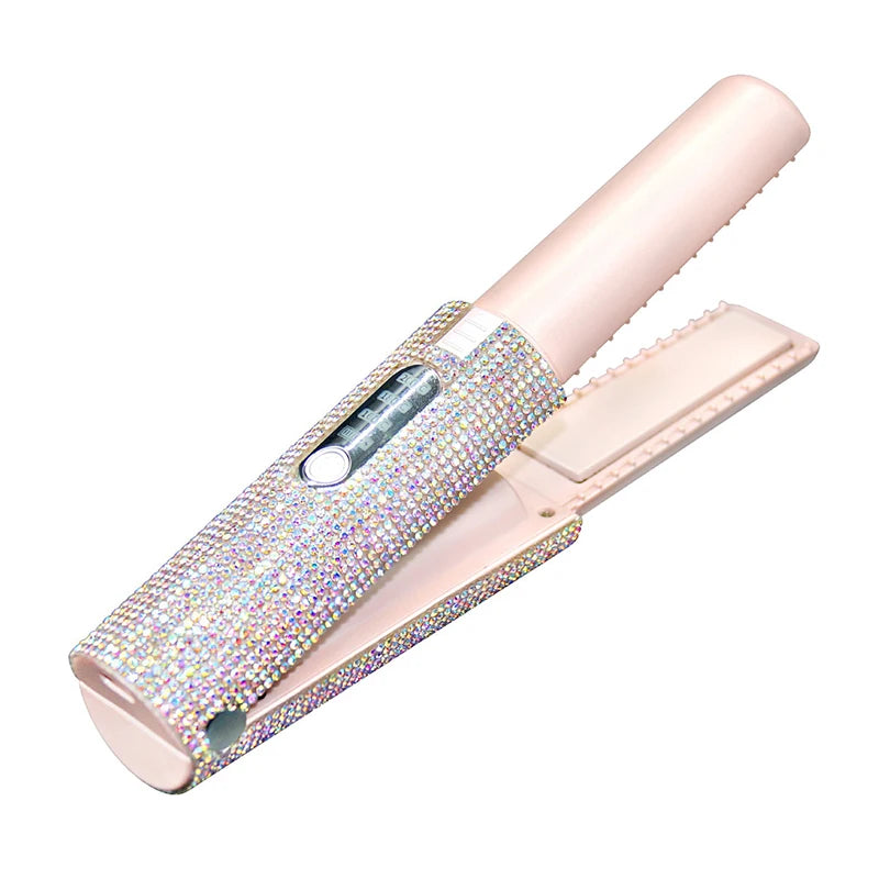 2 in 1 Wireless Hair Straightener and Curler Brush - Smarsty
