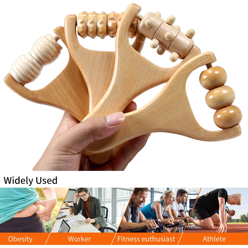 Natural Wood Massage Roller for Full Body Relief - Smarsty