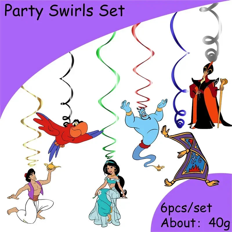 Jasmine Princess Aladdin Birthday Party Tableware Set - Smarsty