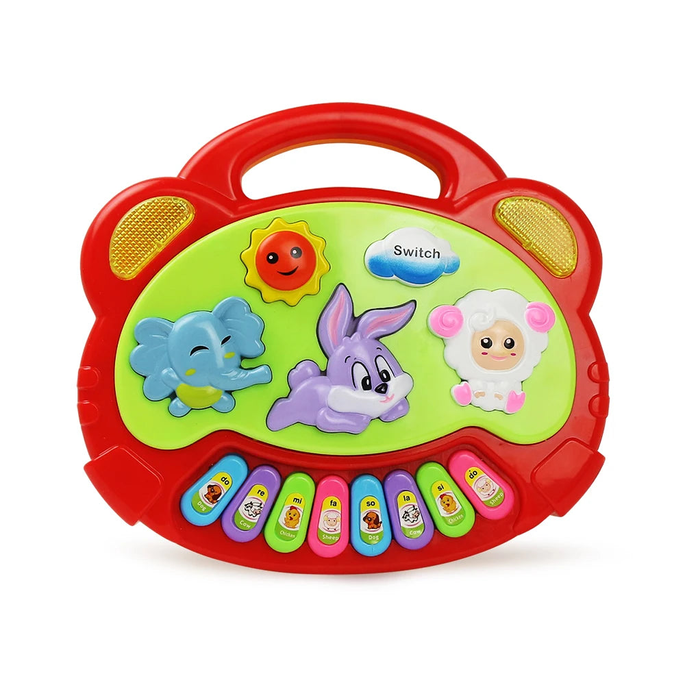 Kids Cartoon Piano Keyboard Game with Animal Sounds Flashing Light Music Baby Instrument Music Toys Educational Toys Kids Gifts by Smarsty