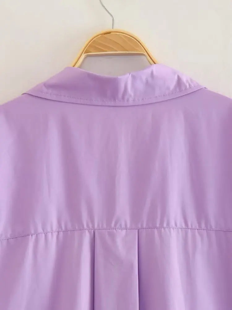 MUJER Women Shirt Multicolour Button Up Shirt Women Summer Long Sleeve Top Female Streetwear Oversize Shirts And Blouses Women - Smarsty