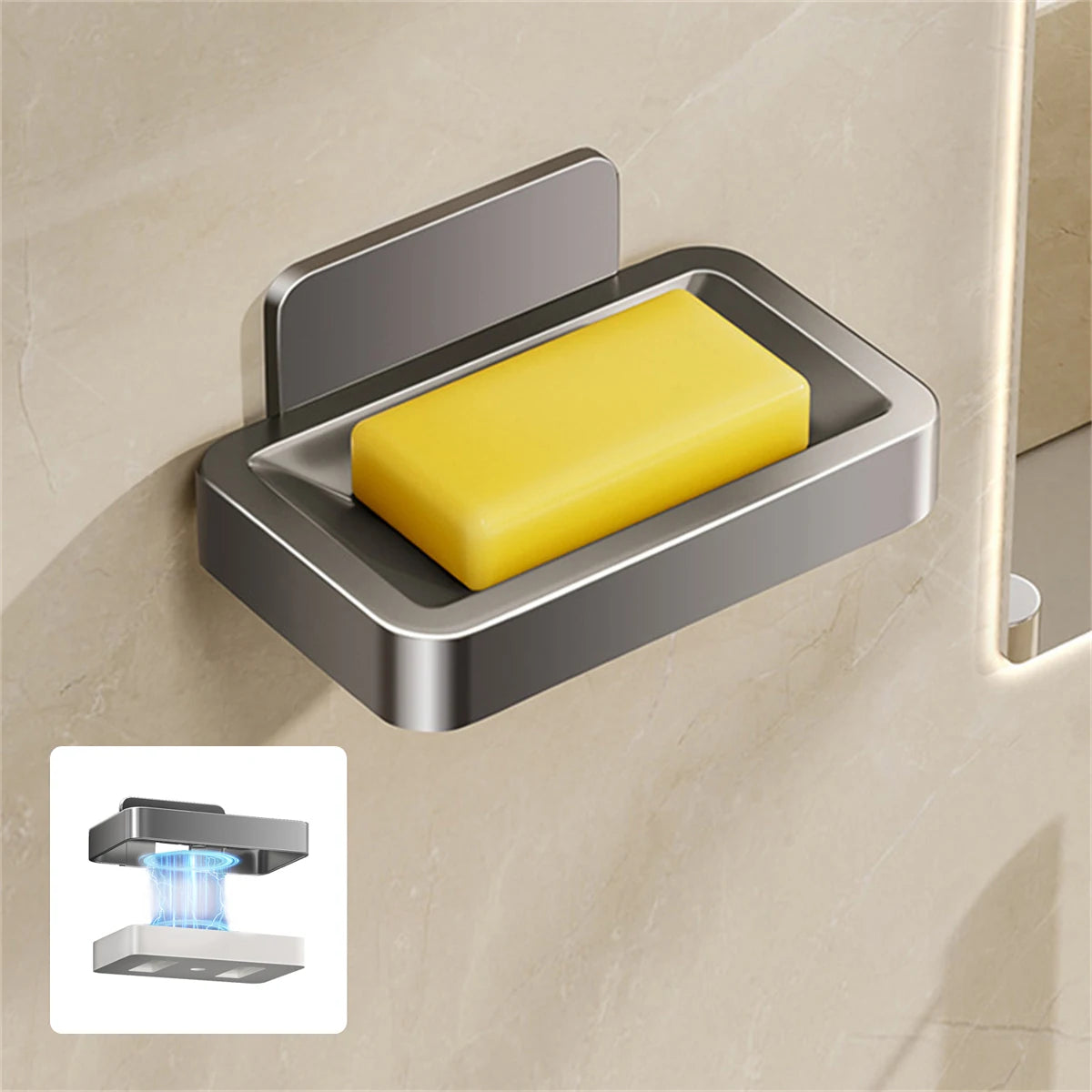 Metal Wall Mounted Soap Dish With Drainage Feature - Smarsty