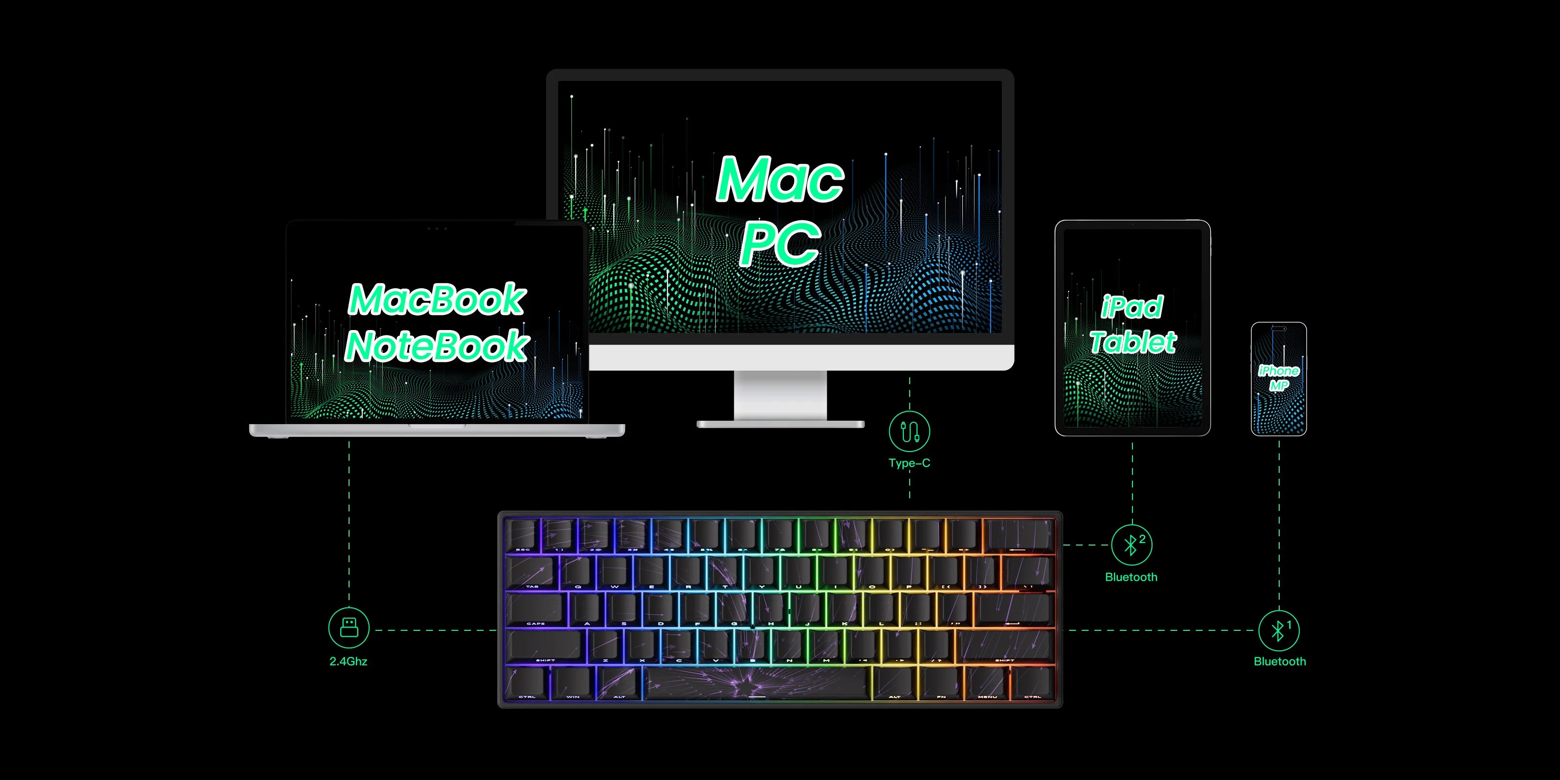 Mechanical Keyboard 60 Percent With Magnetic Switch ARGB