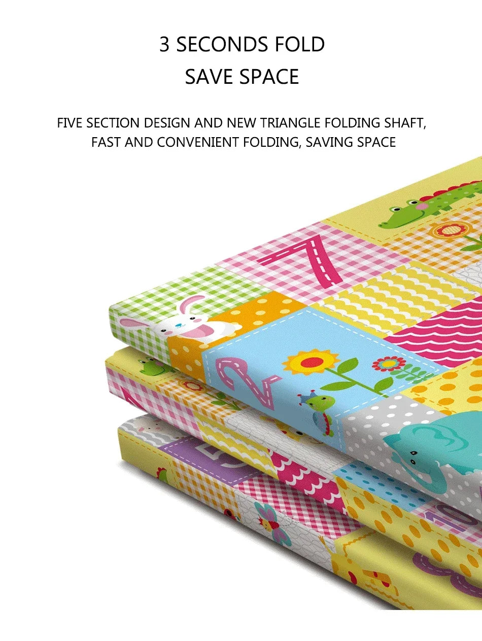 Foldable Baby Play Mat Children's Double-sided Pattern Protection Non-slip Activity Carpet Children's Educational Activity Mat by Smarsty