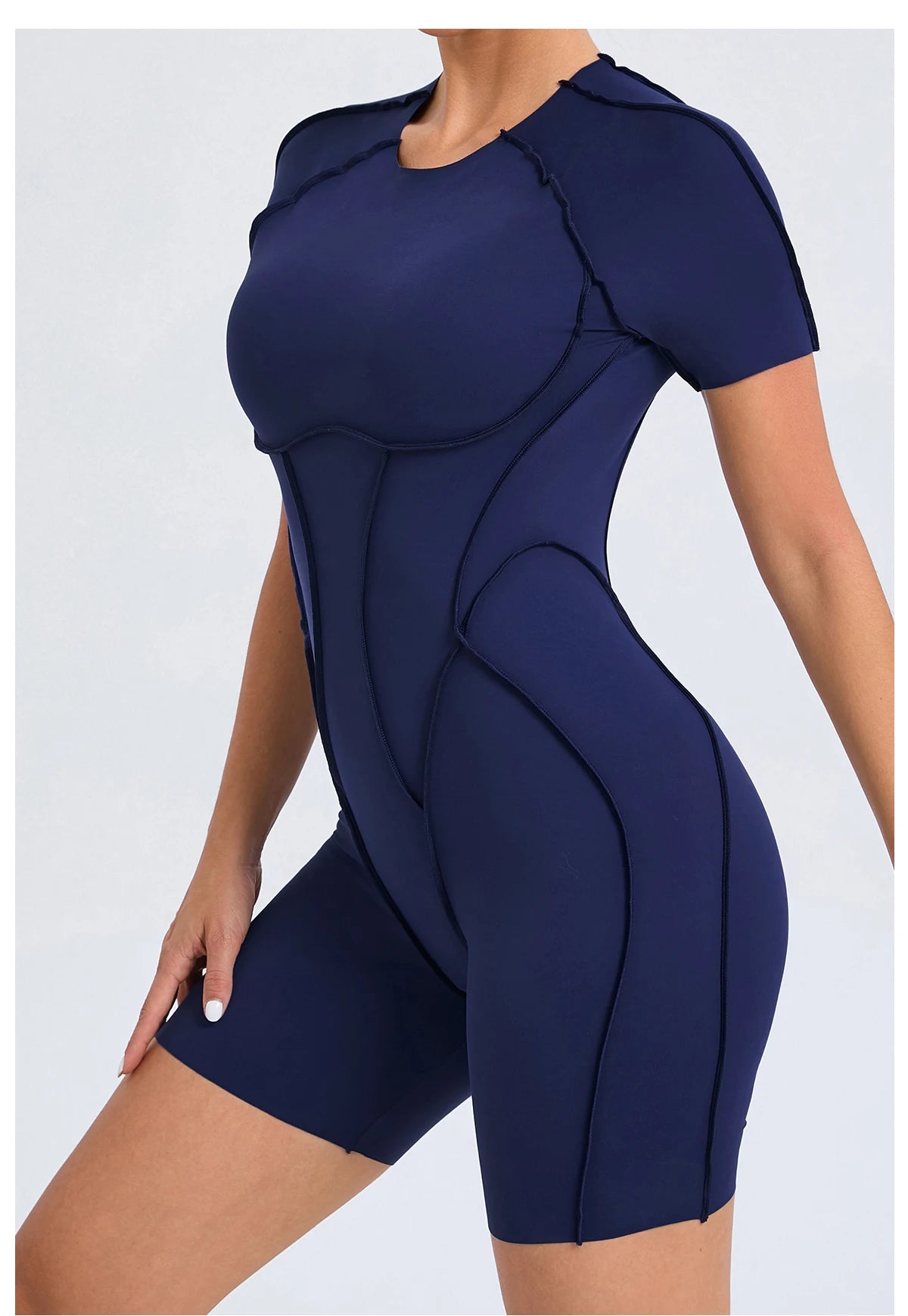 Short Jumpsuit Gym Clothes For Women Sportswear Fitness Overalls Backless Scrunch Booty Yoga Suit Sports Set Outfit - Smarsty