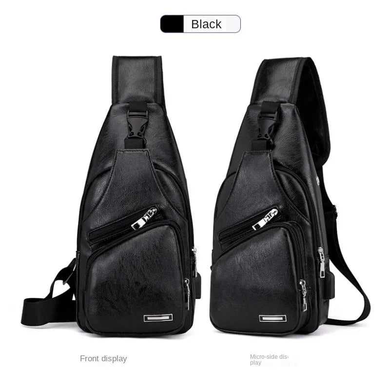 Mens USB Chest Bag With Portable Charging Crossbody - Smarsty