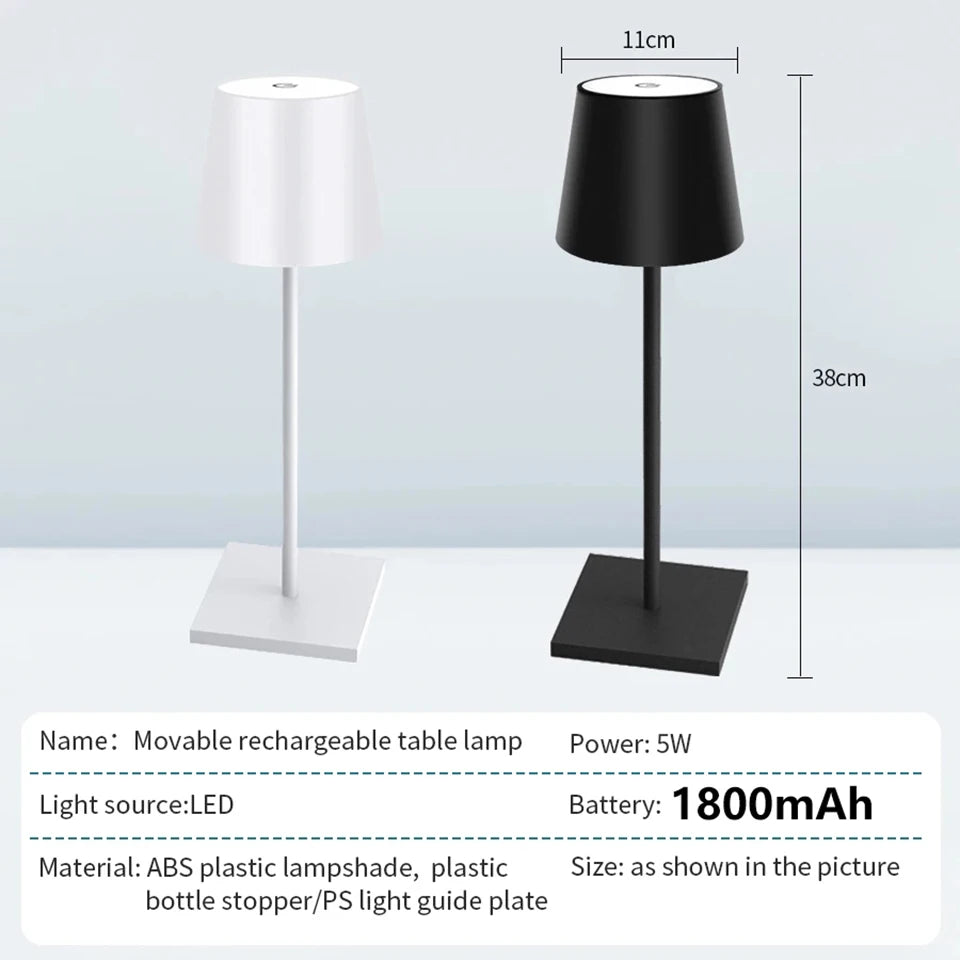 Rechargeable LED Desk Lamp with Touch Dimming Feature - Smarsty