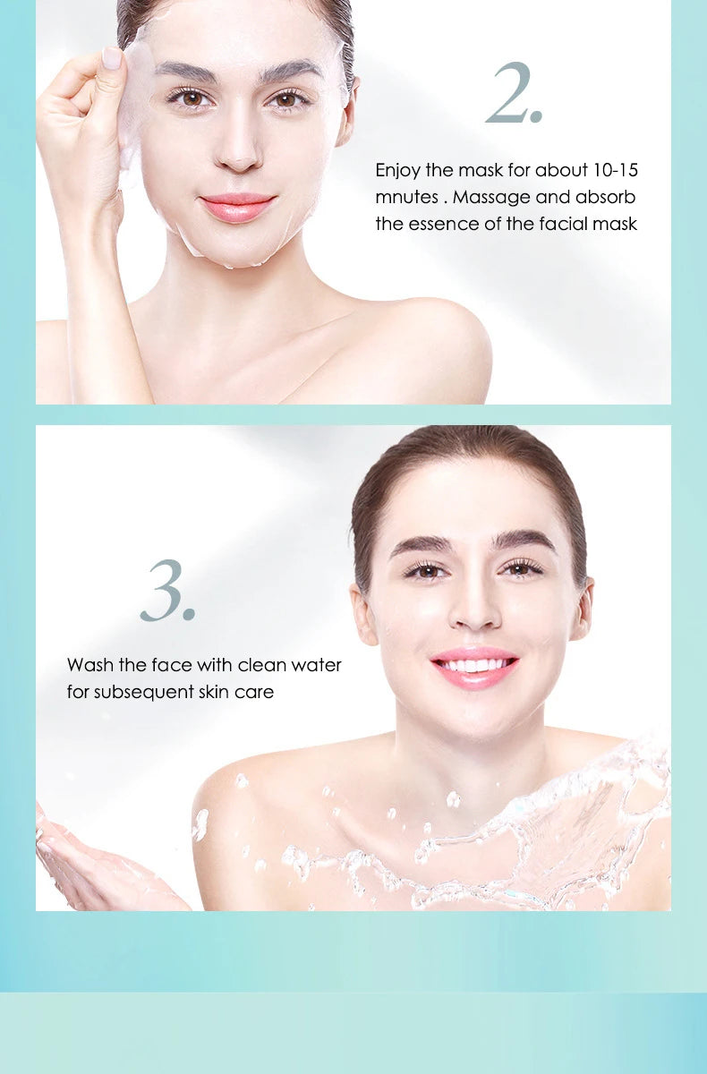 Hyaluronic Acid Hydrating Facial Mask 10 Pack - Smarsty