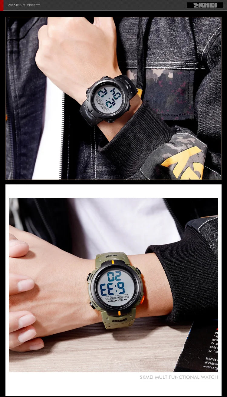 Waterproof Digital Sport Watch with 10 Year Battery Life - Smarsty