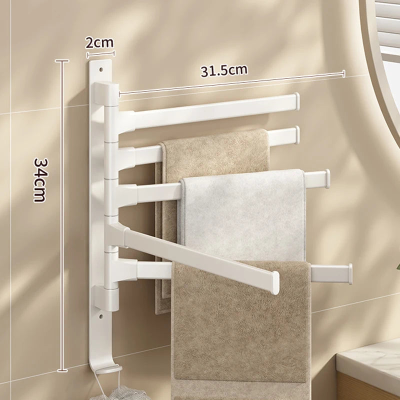 Rotatable Aluminum Towel Rack Space Saving Design - Smarsty