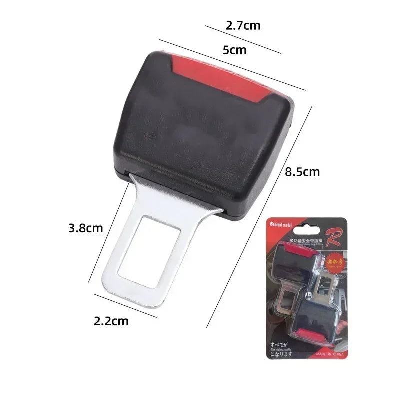 2PC Car Seat Belt Clip Extender Safety Seatbelt Lock Buckle Plug Thick Insert Socket Extender Safety Buckle Seat Belt Accessorie - Smarsty