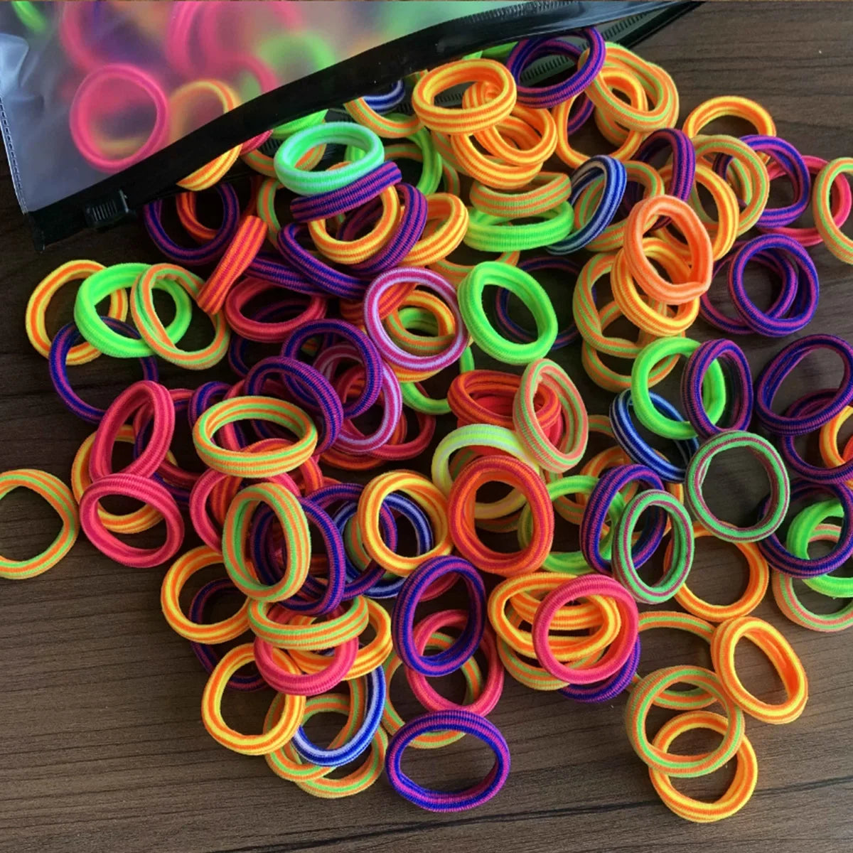 50 Pack Seamless Hair Ties Gentle No Damage Elastic - Smarsty