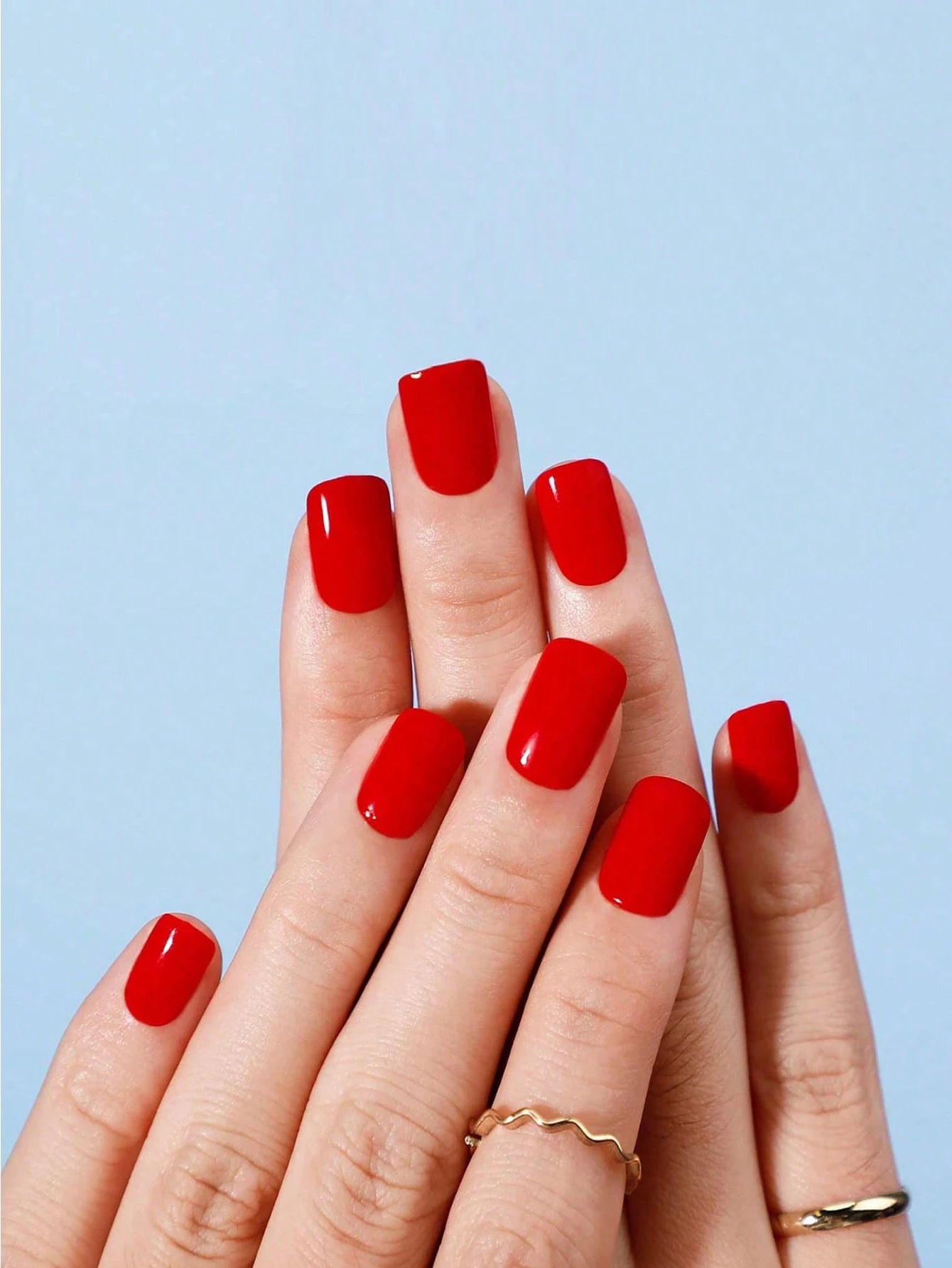 Medium White Square Press On Nails 24PCS for Parties - Smarsty