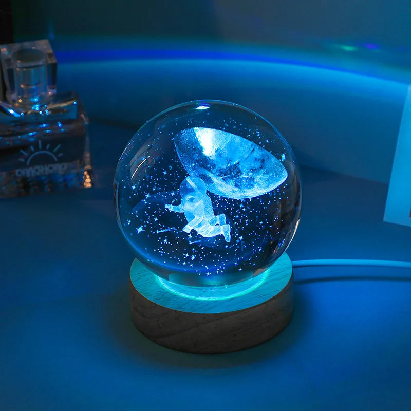 3D Crystal Galaxy Night Light for Home Decor - Smarsty